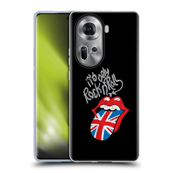 The Rolling Stones Albums Only Rock And Roll Distressed Soft Gel Case for OPPO Reno11