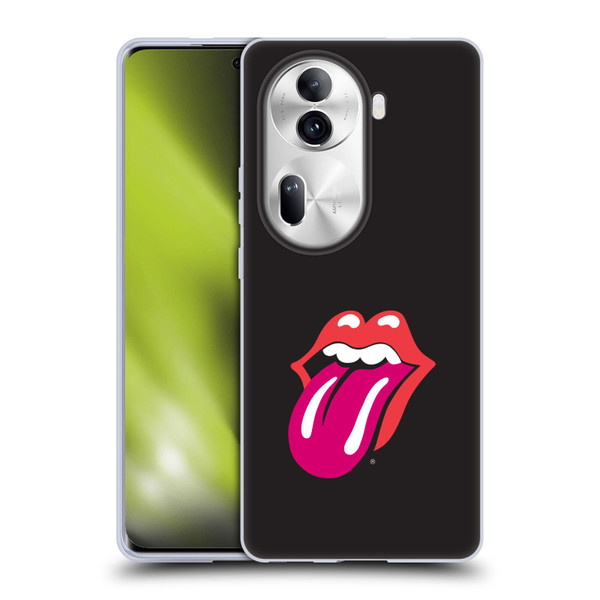 The Rolling Stones Graphics Pink Tongue Soft Gel Case for OPPO Reno11 Pro