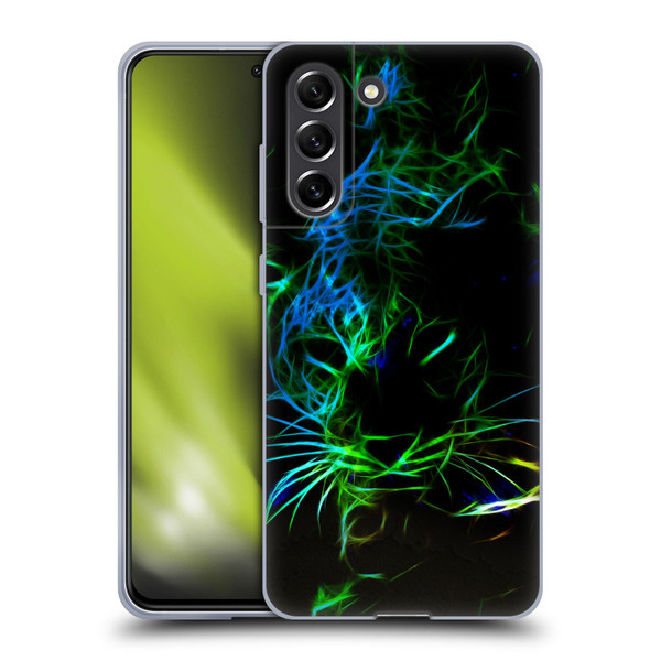 Simone Gatterwe Animals Neon Leopard Soft Gel Case for Samsung Galaxy S21 FE 5G