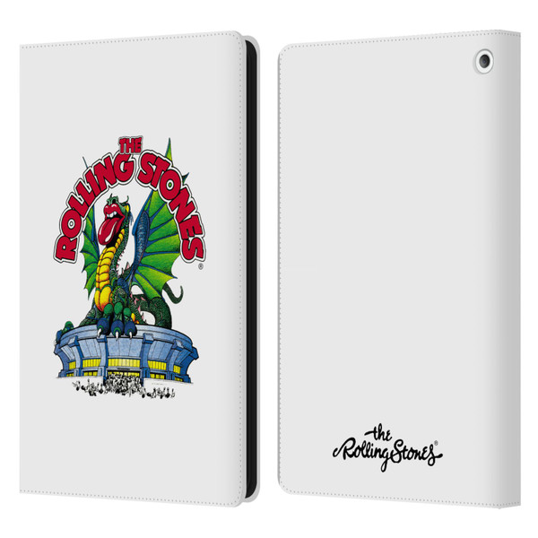 The Rolling Stones Key Art Dragon Leather Book Wallet Case Cover For Amazon Fire HD 8/Fire HD 8 Plus 2020