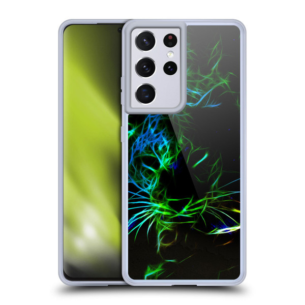 Simone Gatterwe Animals Neon Leopard Soft Gel Case for Samsung Galaxy S21 Ultra 5G