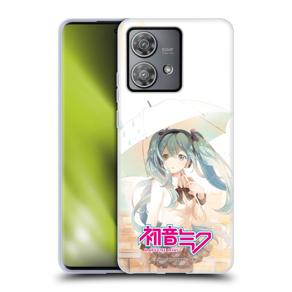 Hatsune Miku Graphics Rain Soft Gel Case for Motorola Edge 40 Neo 5G