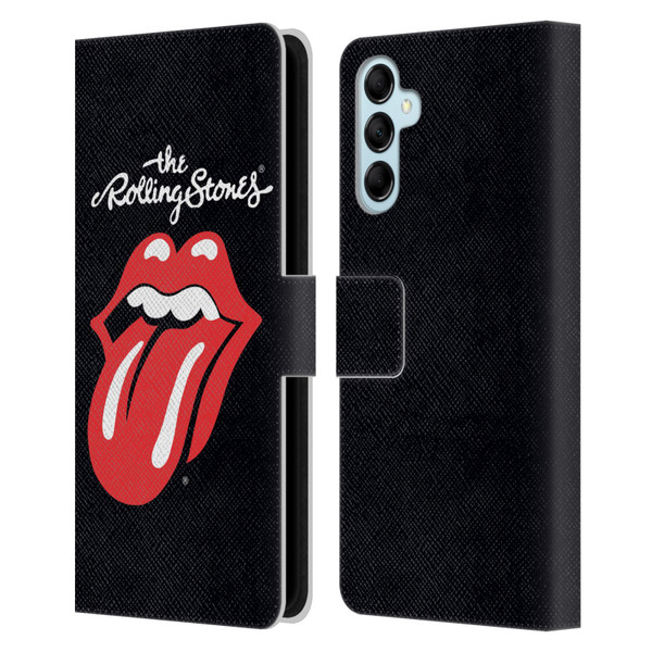 The Rolling Stones Key Art Tongue Classic Leather Book Wallet Case Cover For Samsung Galaxy M14 5G