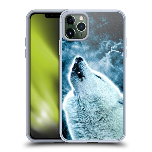 Simone Gatterwe Animals 2 Howling Wolf Soft Gel Case for Apple iPhone 11 Pro Max