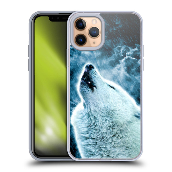 Simone Gatterwe Animals 2 Howling Wolf Soft Gel Case for Apple iPhone 11 Pro