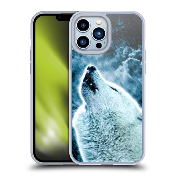 Simone Gatterwe Animals 2 Howling Wolf Soft Gel Case for Apple iPhone 13 Pro Max