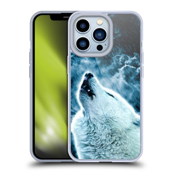 Simone Gatterwe Animals 2 Howling Wolf Soft Gel Case for Apple iPhone 13 Pro