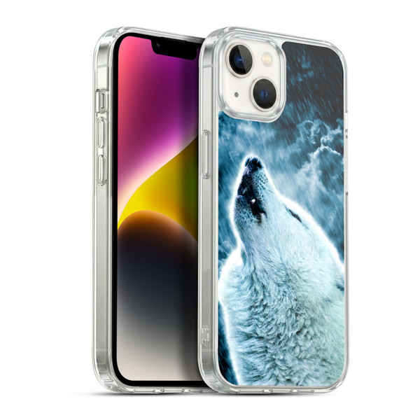 Simone Gatterwe Animals 2 Howling Wolf Soft Gel Case for Apple iPhone 14 Plus & MagSafe