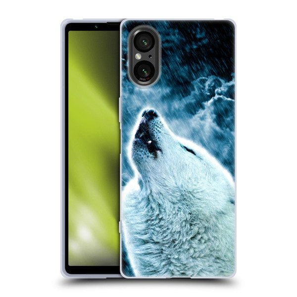 Simone Gatterwe Animals 2 Howling Wolf Soft Gel Case for Sony Xperia 5 V 5G