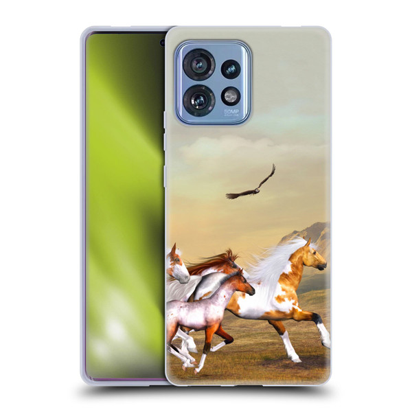 Simone Gatterwe Horses Wild Herd Soft Gel Case for Motorola Moto Edge 40 Pro