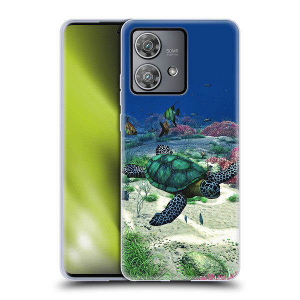 Simone Gatterwe Life In Sea Turtle Soft Gel Case for Motorola Edge 40 Neo 5G