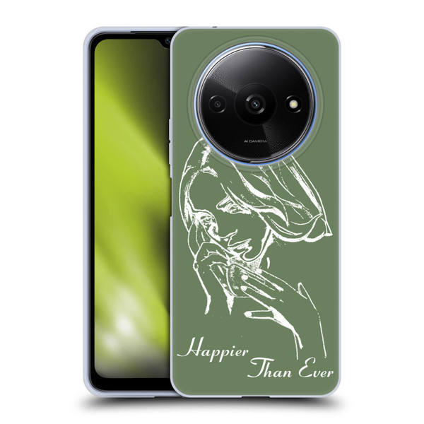 Billie Eilish Happier Than Ever Album Stencil Green Soft Gel Case for Xiaomi Redmi A3