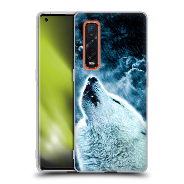 Simone Gatterwe Animals 2 Howling Wolf Soft Gel Case for OPPO Find X2 Pro 5G