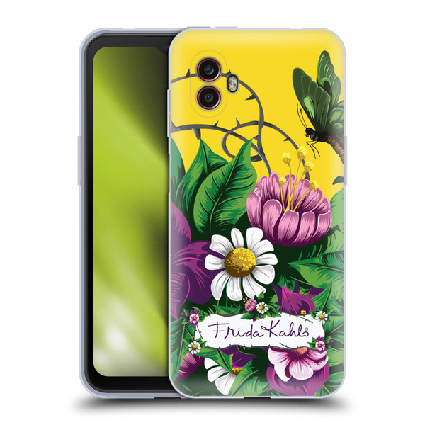 Frida Kahlo Purple Florals Butterfly Soft Gel Case for Samsung Galaxy Xcover6 Pro/Pro2