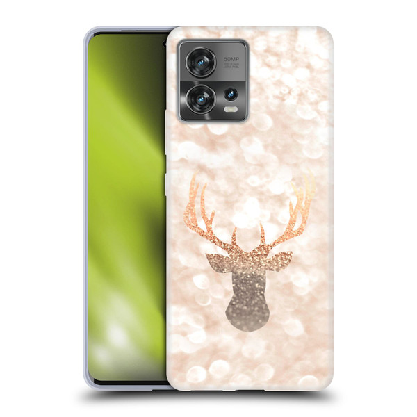 Monika Strigel Champagne Gold Deer Soft Gel Case for Motorola Moto Edge 30 Fusion