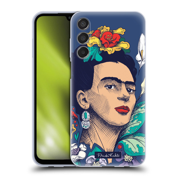 Frida Kahlo Sketch Flowers Soft Gel Case for Samsung Galaxy M15/F15 5G