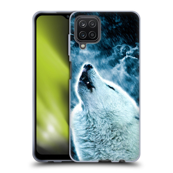 Simone Gatterwe Animals 2 Howling Wolf Soft Gel Case for Samsung Galaxy A12 (2020)