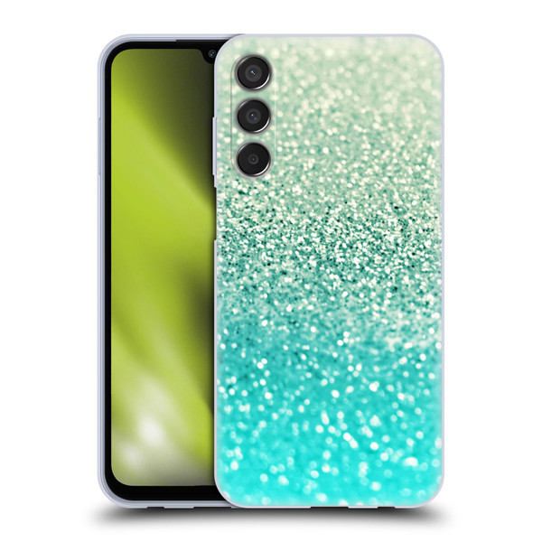 Monika Strigel Glitter Collection Mint Soft Gel Case for Samsung Galaxy M15/F15 5G