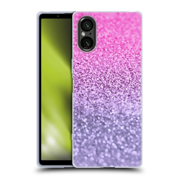 Monika Strigel Glitter Collection Lavender Pink Soft Gel Case for Sony Xperia 5 V 5G