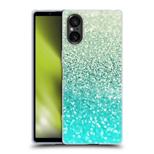 Monika Strigel Glitter Collection Mint Soft Gel Case for Sony Xperia 5 V 5G