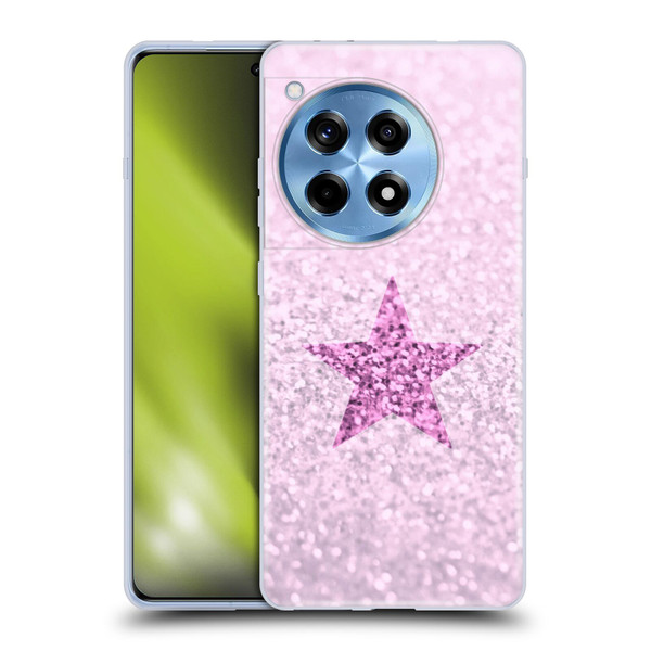Monika Strigel Glitter Star Pastel Pink Soft Gel Case for OPPO OnePlus Ace 3 5G