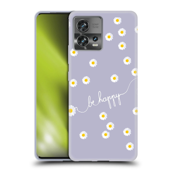 Monika Strigel Happy Daisy Lavender Soft Gel Case for Motorola Moto Edge 30 Fusion
