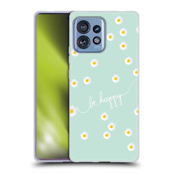 Monika Strigel Happy Daisy Mint Soft Gel Case for Motorola Moto Edge 40 Pro