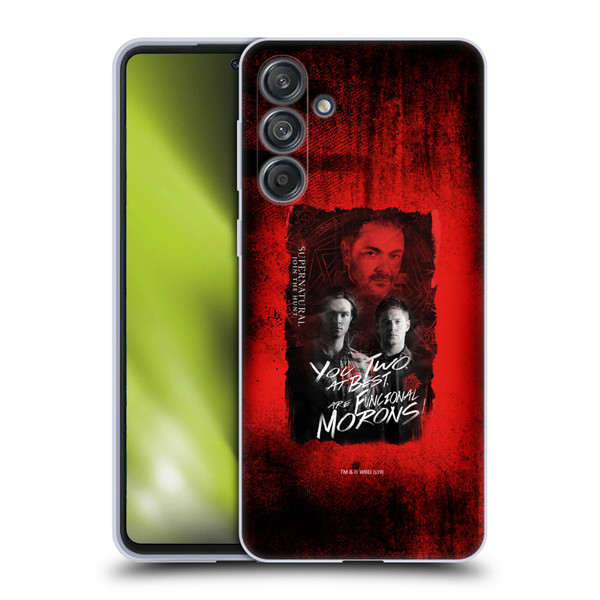 Supernatural Graphic Castiel Soft Gel Case for Samsung Galaxy M55 5G