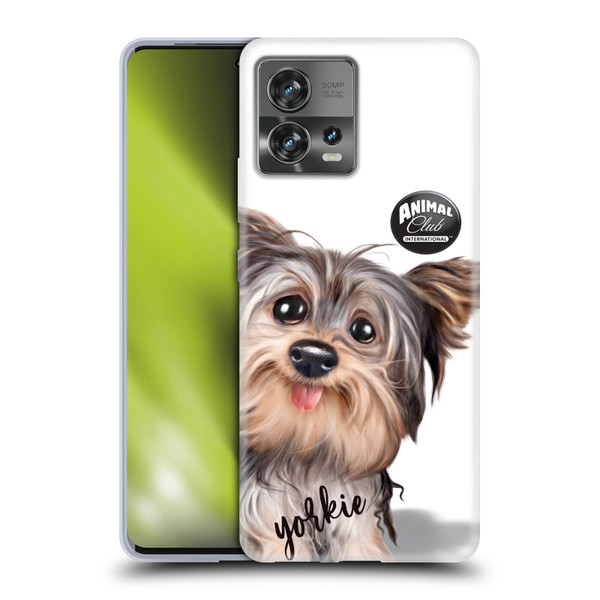 Animal Club International Faces Yorkie Soft Gel Case for Motorola Moto Edge 30 Fusion