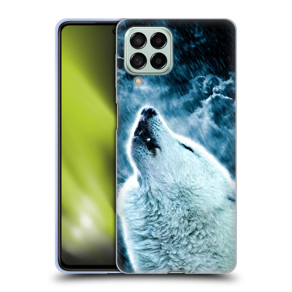 Simone Gatterwe Animals 2 Howling Wolf Soft Gel Case for Samsung Galaxy M53 (2022)