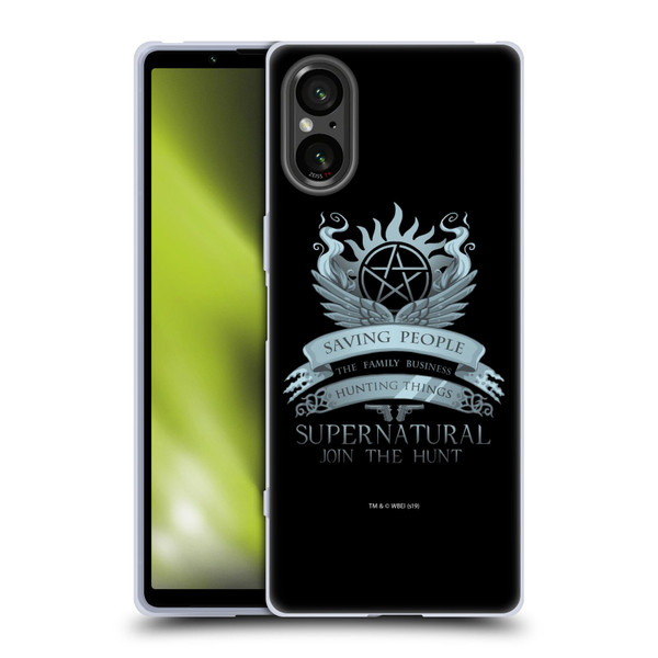 Supernatural Vectors Saving People Logo Soft Gel Case for Sony Xperia 5 V 5G