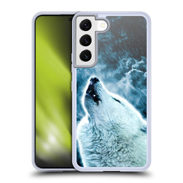 Simone Gatterwe Animals 2 Howling Wolf Soft Gel Case for Samsung Galaxy S22 5G
