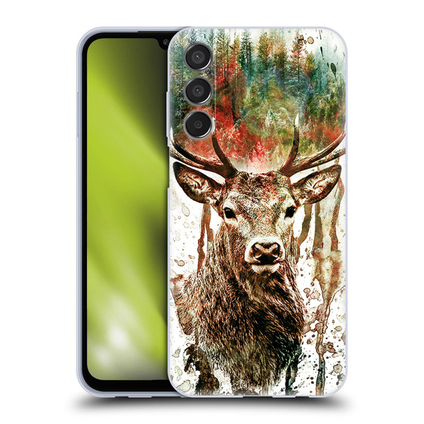Riza Peker Animals Deer Soft Gel Case for Samsung Galaxy M15/F15 5G