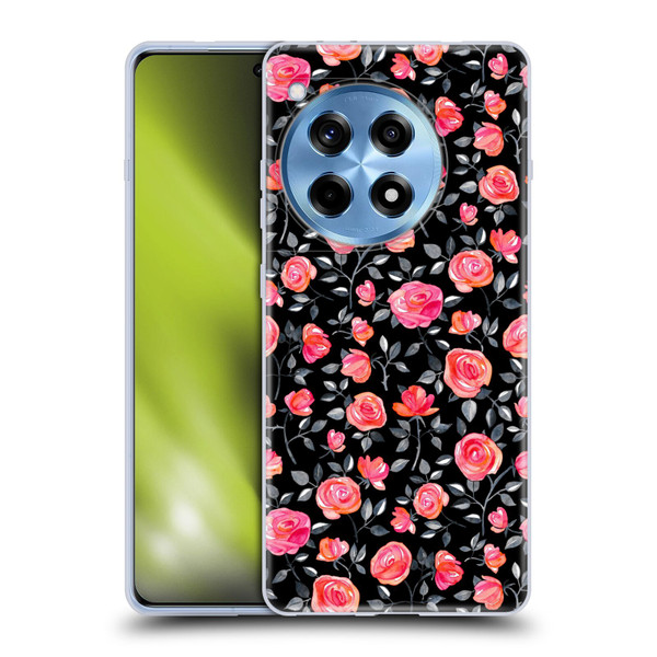 Micklyn Le Feuvre Florals Roses on Black Soft Gel Case for OPPO OnePlus Ace 3 5G
