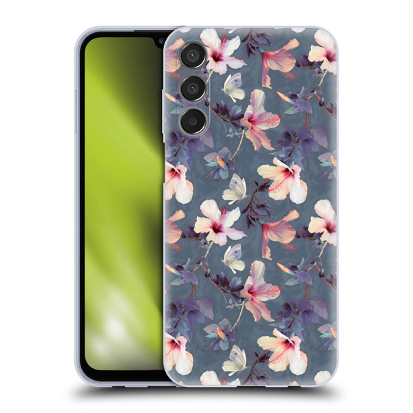 Micklyn Le Feuvre Florals Butterflies and Hibiscus Soft Gel Case for Samsung Galaxy M15/F15 5G
