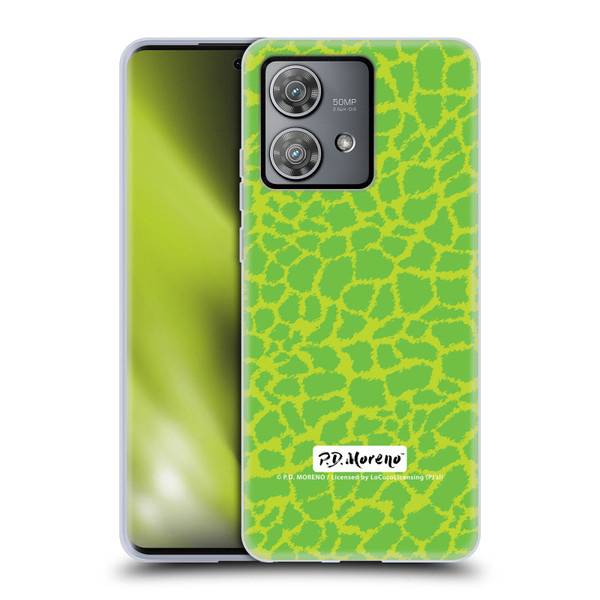 P.D. Moreno Patterns Lime Green Soft Gel Case for Motorola Edge 40 Neo 5G