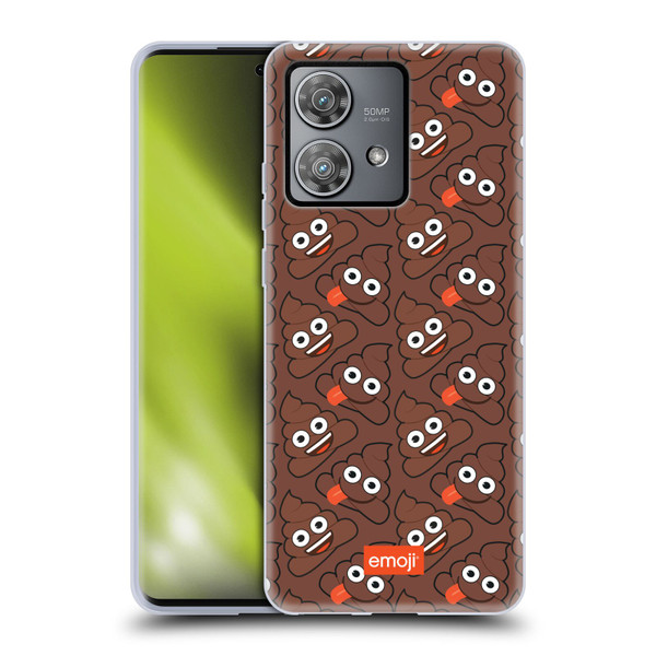 emoji® Trendy Poop Pattern Soft Gel Case for Motorola Edge 40 Neo 5G