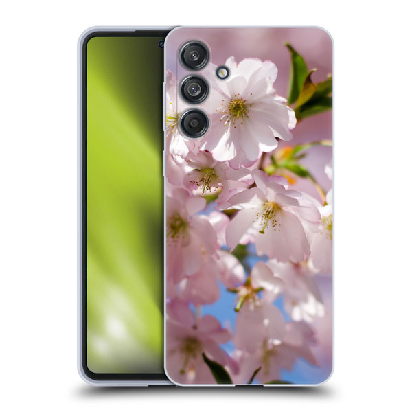 PLdesign Flowers And Leaves Spring Blossom Soft Gel Case for Samsung Galaxy M55 5G