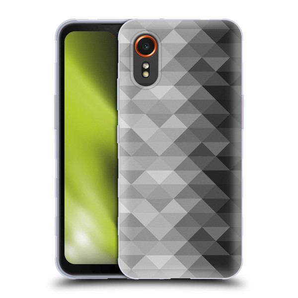 PLdesign Geometric Grayscale Triangle Soft Gel Case for Samsung Galaxy Xcover7 5G