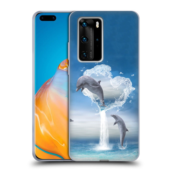 Simone Gatterwe Dolphins Lovers Soft Gel Case for Huawei P40 Pro / P40 Pro Plus 5G