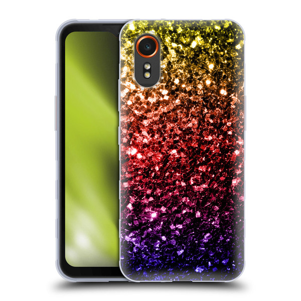 PLdesign Glitter Sparkles Rainbow Soft Gel Case for Samsung Galaxy Xcover7 5G