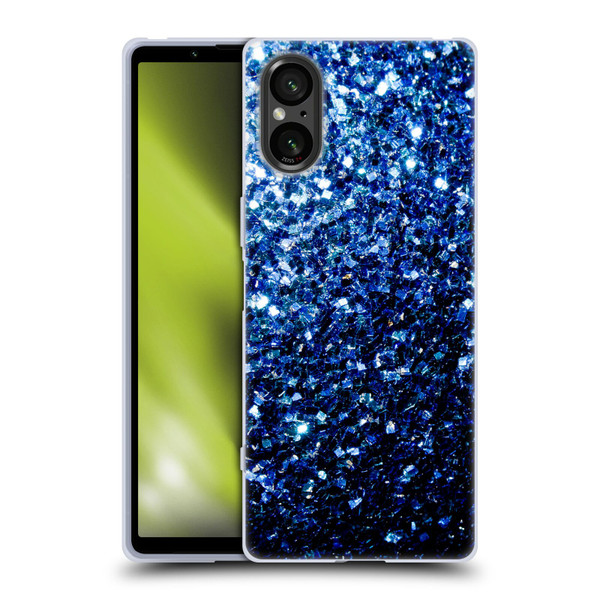 PLdesign Glitter Sparkles Dark Blue Soft Gel Case for Sony Xperia 5 V 5G