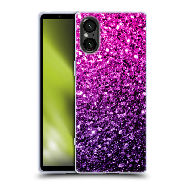 PLdesign Glitter Sparkles Purple Pink Soft Gel Case for Sony Xperia 5 V 5G