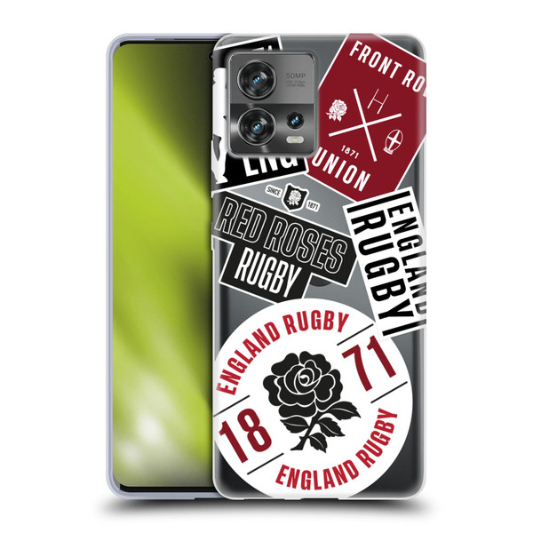 England Rugby Union RED ROSE Icons And Graphics Soft Gel Case for Motorola Moto Edge 30 Fusion