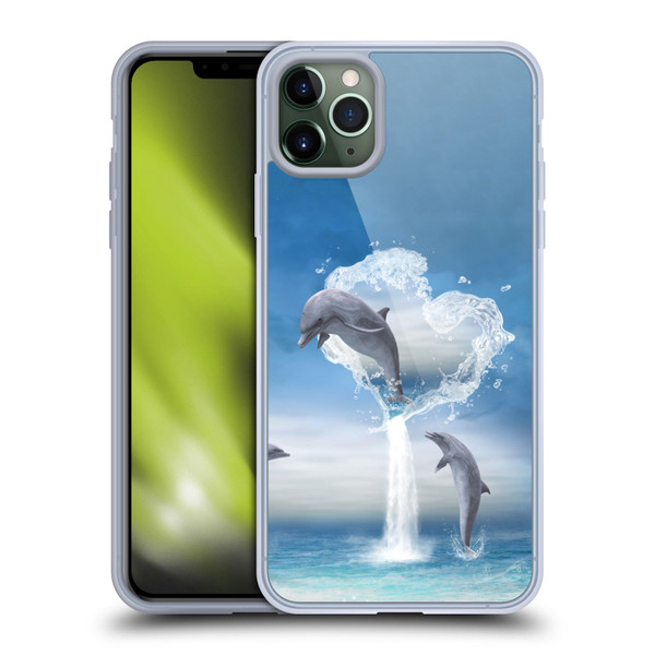 Simone Gatterwe Dolphins Lovers Soft Gel Case for Apple iPhone 11 Pro Max