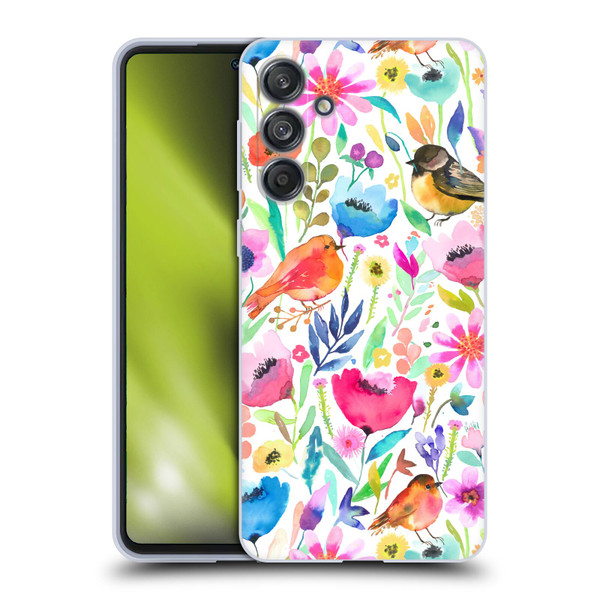 Ninola Summer Patterns Whimsical Birds Soft Gel Case for Samsung Galaxy M55 5G