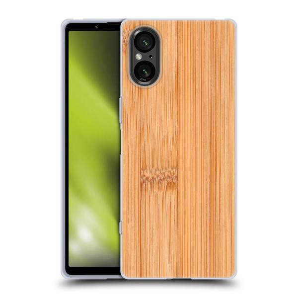 PLdesign Wood And Rust Prints Light Brown Bamboo Soft Gel Case for Sony Xperia 5 V 5G