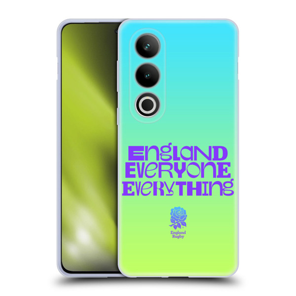 England Rugby Union This Rose Means Everything Slogan in Cyan Soft Gel Case for OPPO OnePlus Ace 3V 5G