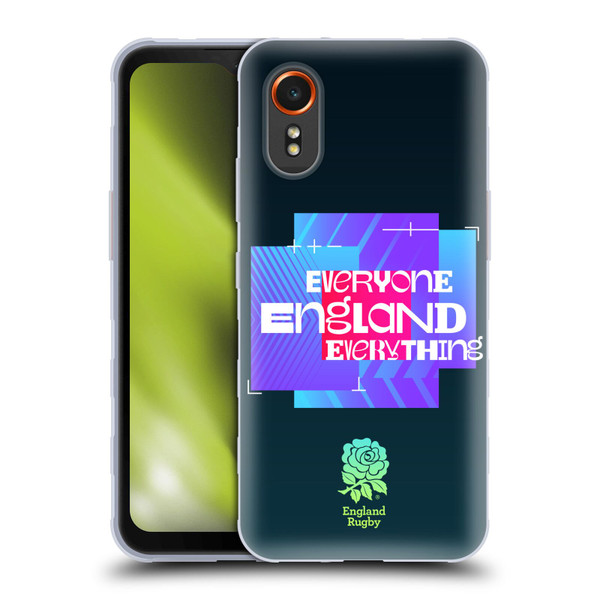 England Rugby Union This Rose Means Everything Slogan in Black Soft Gel Case for Samsung Galaxy Xcover7 5G