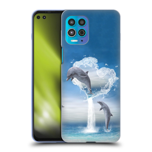 Simone Gatterwe Dolphins Lovers Soft Gel Case for Motorola Moto G100